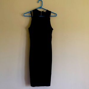 Black midi dress